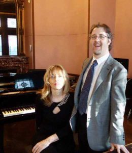 Kaminska and Bowlby before their Salle Cortot KB and Friends Concert Series event in 2014